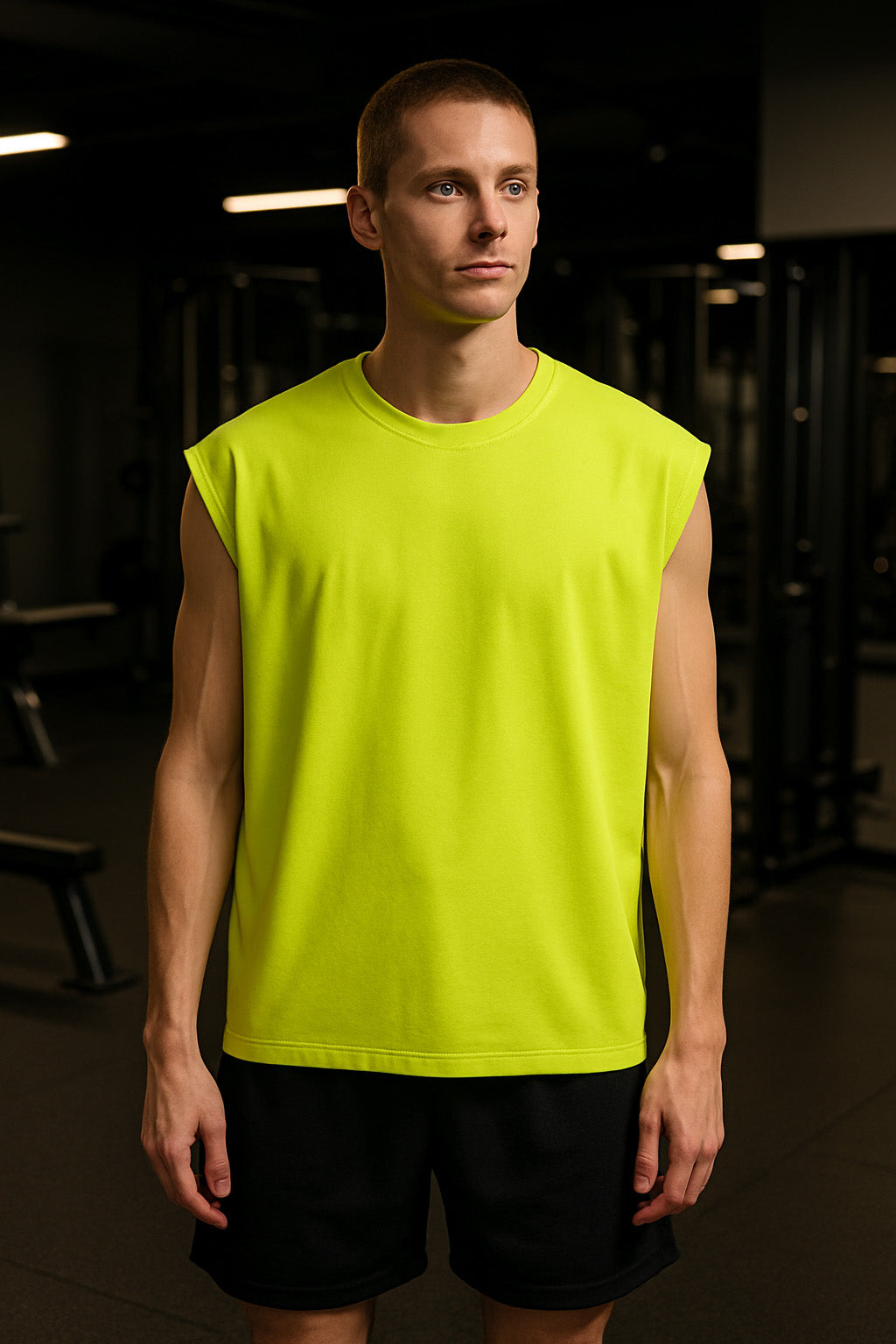 OVERSIZED SLEEVELESS T-SHIRT
