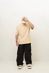 – CREAM MINIMAL TEES –