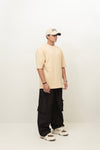 – CREAM MINIMAL TEES –