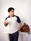 NAVY REGLAN POCKET POLO