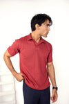 ORCHID KNITTED POLO T-SHIRT