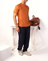 DUSTY ORANGE KNITTED T-SHIRT