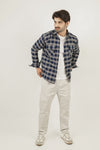 - TARTAN PLAID CHECK FLANNEL SHIRT -