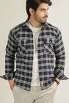 - TARTAN PLAID CHECK FLANNEL SHIRT -