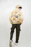 – CREAM HOODIE WITH BAD CROCODILE–