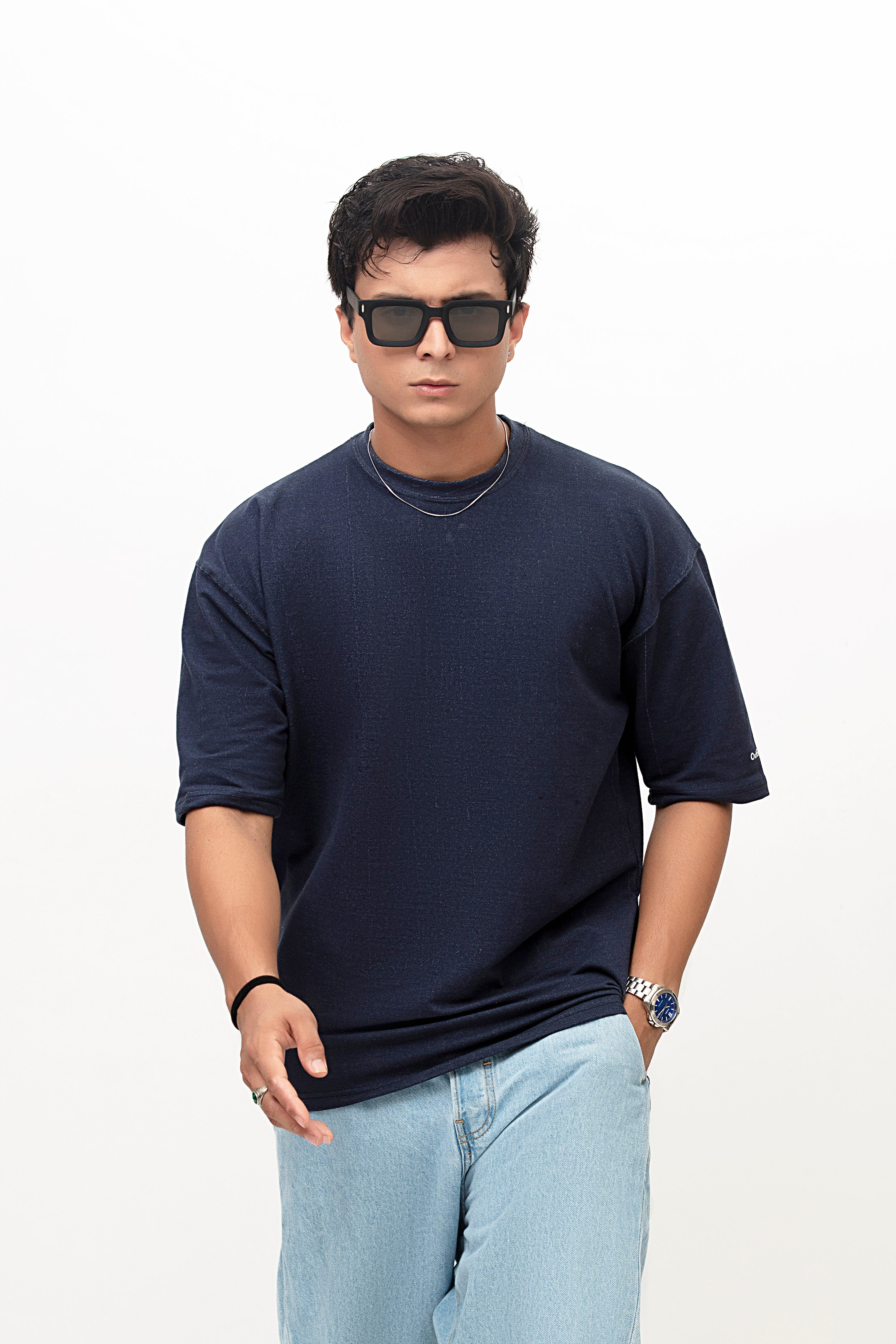 – DENIM WASH OVERSIZED TEES –