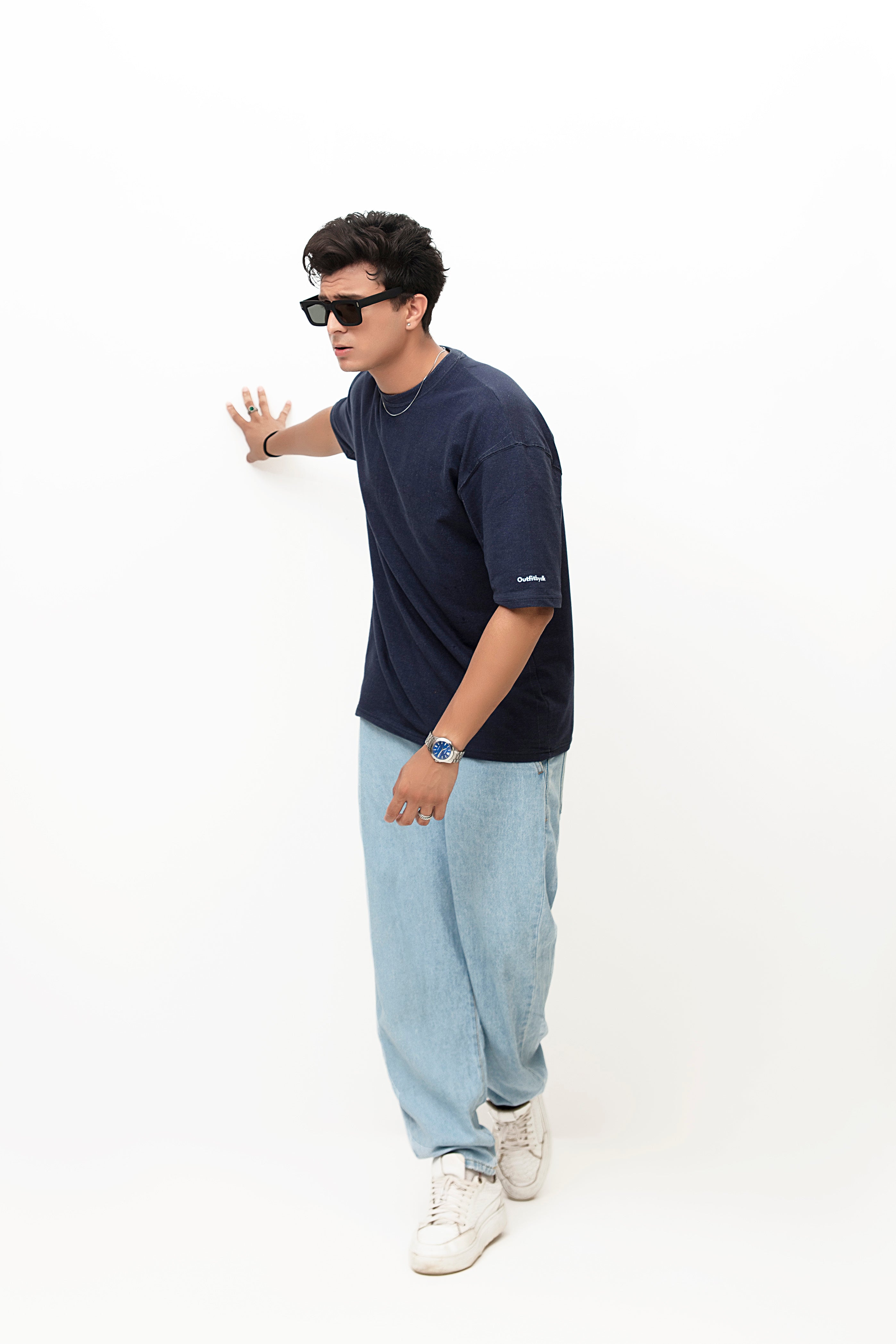 – DENIM WASH OVERSIZED TEES –