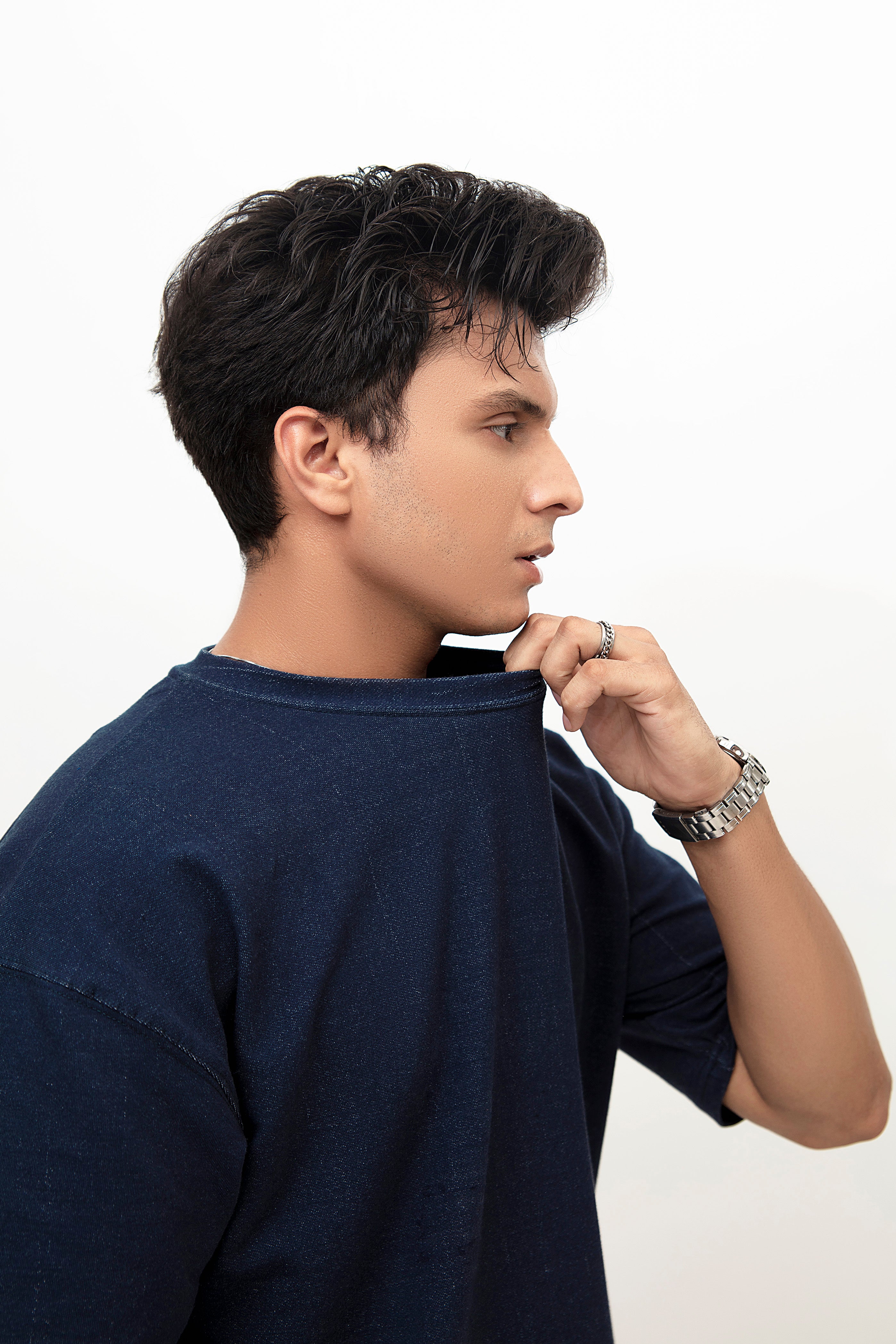 – DENIM WASH OVERSIZED TEES –