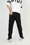 - Contrast Black Baggy Fit Pant -