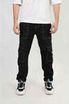 - Contrast Black Baggy Fit Pant -