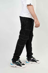 - Contrast Black Baggy Fit Pant -